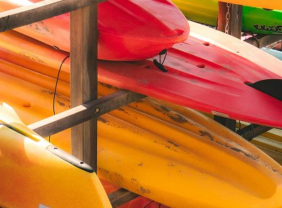 red and orange boards
