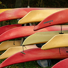 red and yellow boats
